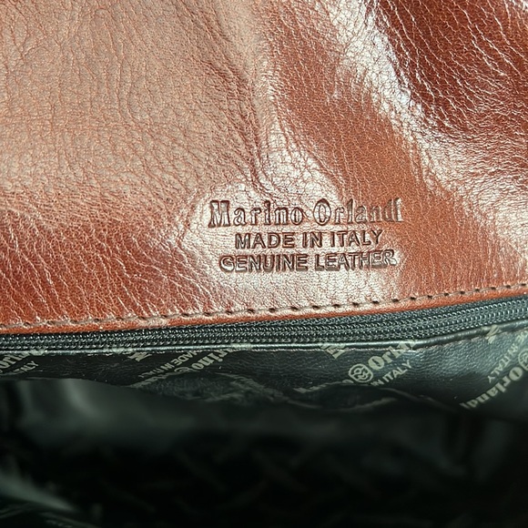 Marino Orlandi Italian made Black leather with Brown Leather Trim - Picture 15 of 16